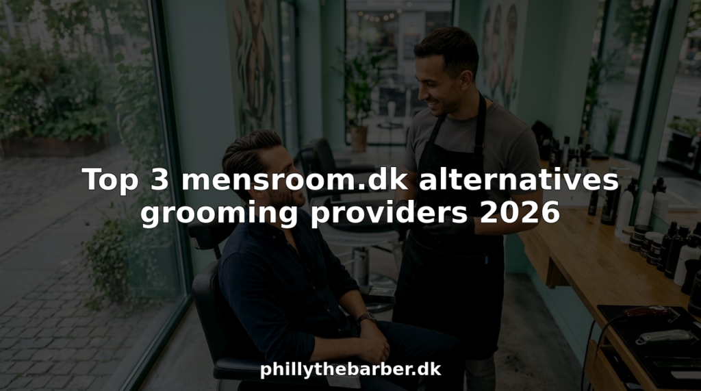 Man consulting barber in stylish grooming salon