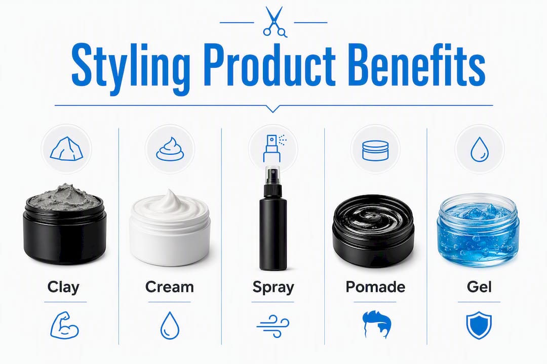Infographic showing styling product categories hierarchy