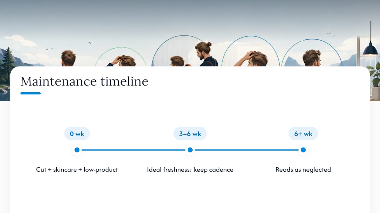 Maintenance timeline for Scandinavian haircut freshness