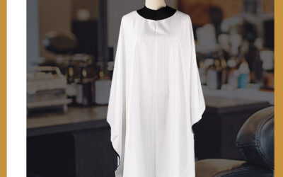 Silicone Round Neck Gown Hairdresser Cape Adjustable