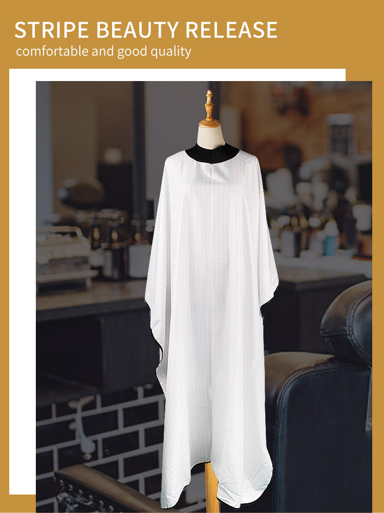 Silicone Round Neck Gown Hairdresser Cape Adjustable
