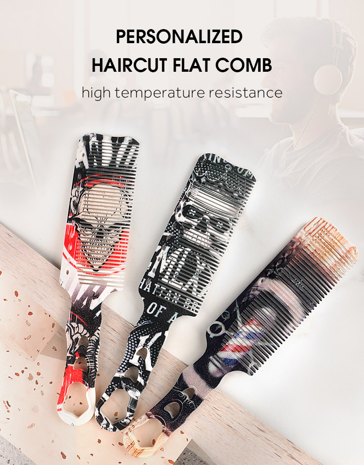 personalized barber flat top comb hair clipper comb